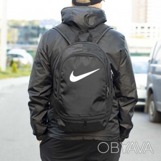 Спортивный рюкзак мужской черный тканевой nike trak молодежный городской портфел. . фото 1