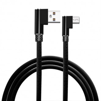 Качественный Micro USB кабель с Г-образными разъёмами для удобного подключния ра. . фото 2