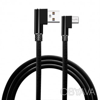 Качественный Micro USB кабель с Г-образными разъёмами для удобного подключния ра. . фото 1