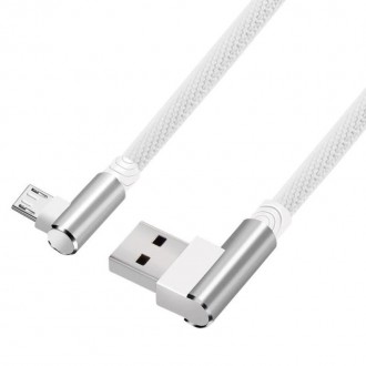 Качественный Micro USB кабель с Г-образными разъёмами для удобного подключния ра. . фото 3