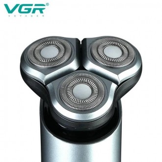 Мужская
аккумуляторная водонепроницаемая электробритва для гладкого бритья VGR V. . фото 4