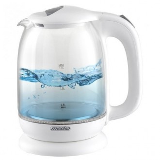 Чайник электрический стеклянный 1.7 л Mesko MS 1302w White. Івано-Франківськ. фото 1 Чайник электрический стеклянный 1.7 л Mesko MS 1302w White. Івано-Франківськ. фото 1