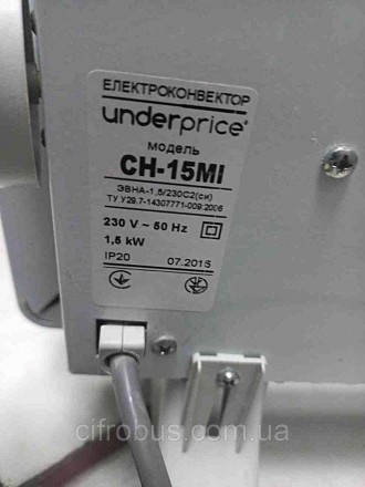 UNDERPRICE CH-15MI является конвекторным обогревателем, так что особенности его . . фото 3