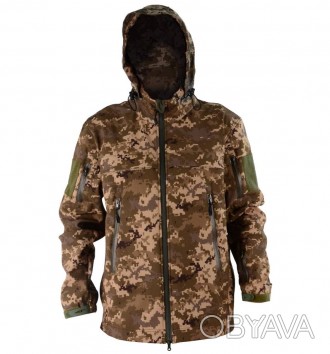 Армейская куртка с капюшоном Soft Shell (Пиксель) M