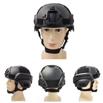 Тактическая каска шлем ABS пластик 
Пластиковый НАТОвский шлем черный. Высокая п. . фото 4