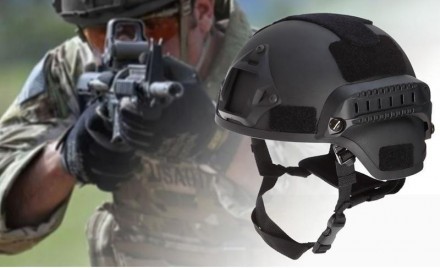 Тактическая каска шлем ABS пластик 
Пластиковый НАТОвский шлем черный. Высокая п. . фото 3