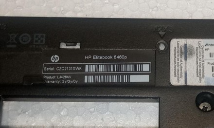 Нижня частина корпуса (піддон) з ноутбука HP EliteBook 8460p 642749-001 6070B047. . фото 5