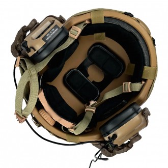 Тактический комплект шлем Fast + кавер + наушники Earmor М31 + крепление Чебураш. . фото 10