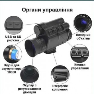 Прилад монокуляр нічного бачення NVG30 Wi-Fi 940nm + кріплення на шолом + акумул. . фото 7