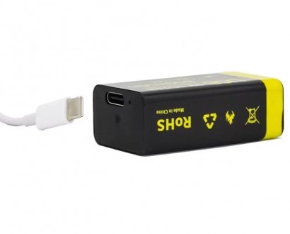 Акумулятор Крона 850mAh 9v USB
Особливості:
	Вбудована зарядка через Micro USB: . . фото 4