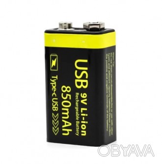 Акумулятор Крона 850mAh 9v USB
Особливості:
	Вбудована зарядка через Micro USB: . . фото 1