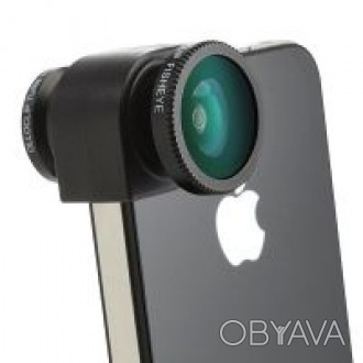 Набор объективов Olloclip 3-в-1 (Fisheye, Macro, Wide-Angle) для Apple iPhone 4/. . фото 1