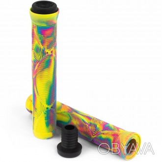 Slamm Team Swirl Bar Grips - Комфортні яскраві грипси у тропічному окрасі. Грипс. . фото 1