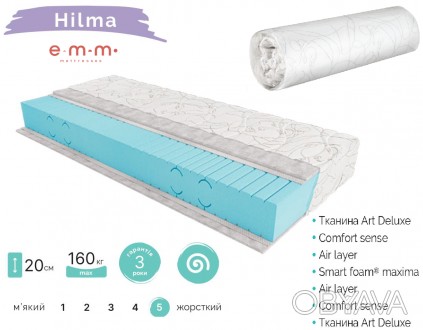 
Ортопедический матрас Hilma Artist 20см от ЕММ
Коллекция: Artist
Описание
Ткань. . фото 1