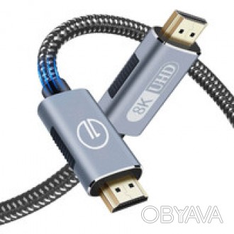 Кабель для монитора iLoungeMax Metal Braid HDMI to HDMI 8K Cable 2m — это . . фото 1