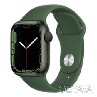 Смарт-часы Apple Watch Series 7 GPS, 41mm Green Aluminum Case with Clover Sport . . фото 1