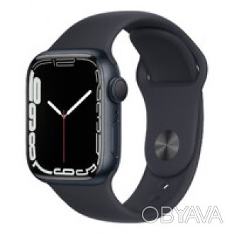 Смарт-часы Apple Watch Series 7 GPS, 41mm Midnight Aluminum Case with Midnight S. . фото 1