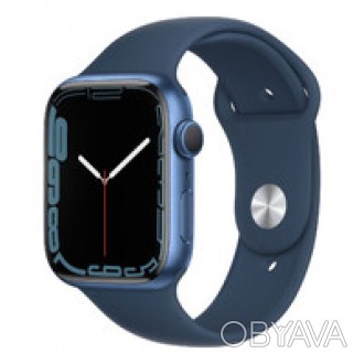Смарт-часы Apple Watch Series 7 GPS, 45mm Blue Aluminium Case with Blue Sport Ba. . фото 1