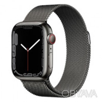 Смарт-часы Apple Watch Series 7 GPS + Cellural, 45mm Graphite Stainless Steel Ca. . фото 1
