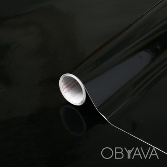 Самоклеюча дизайнерська плівка «Uni Varnish Black» від dc-fix® імітує лакове гля. . фото 1