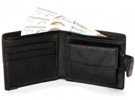 Мужской кожаный кошелек Bretton, серия Black Edition. Изготовлен из мягкой натур. . фото 3