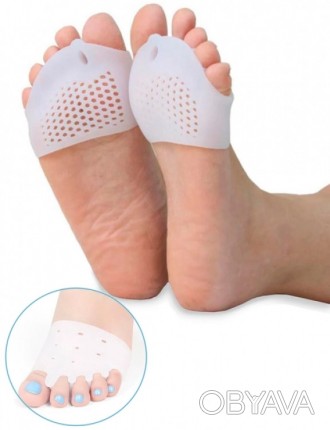 Силіконова дихаюча гель-накладка на стопу має роздільну шкарпетку, за рахунок чо. . фото 1