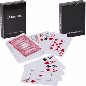 Карты игральные покерные пластиковые Duke Poker Club 54 листа 87x62 мм Красные. Киев. фото 1 Карты игральные покерные пластиковые Duke Poker Club 54 листа 87x62 мм Красные. Киев. фото 1