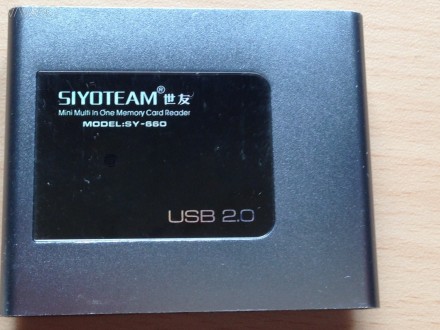 Mini Multi in One Memory Card Reader USB hub Siyoteam SY-660 Aluminum case 15 in. . фото 3