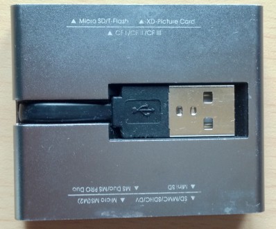 Mini Multi in One Memory Card Reader USB hub Siyoteam SY-660 Aluminum case 15 in. . фото 4