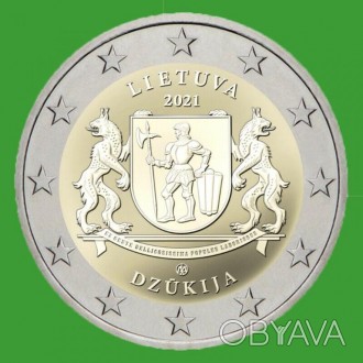 Литва 2 євро 2021 р. Регіон Дзукія No738. . фото 1
