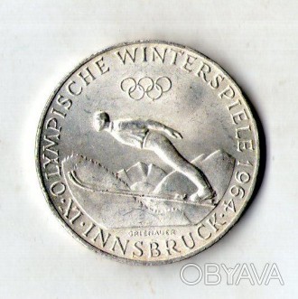 АВСТРІЯ 50 шиллингів 1964 рік ювілейна срібло 20 гр. Олімпіада №007А. . фото 1