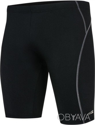 Плавки-шорти BLAKE – це довгі, облягаючі спортивні шорти для плавання з декорати. . фото 1