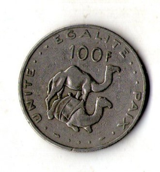 Джибуті 100 франків 1977 рік №1562. . фото 2
