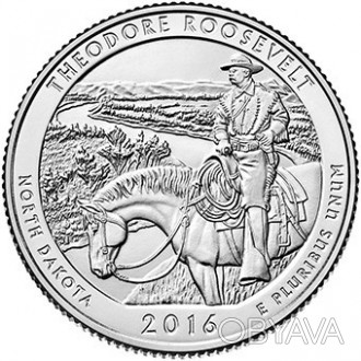США ¼ доллара, 2016 Национальный парк Теодор-Рузвельт №265. . фото 1