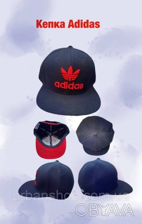 Кепка бренд Adidas black red бейсболка реперська стильна крута