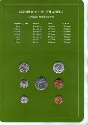 Південна Африка подарунковий набір монет в буклеті з маркою. . фото 3