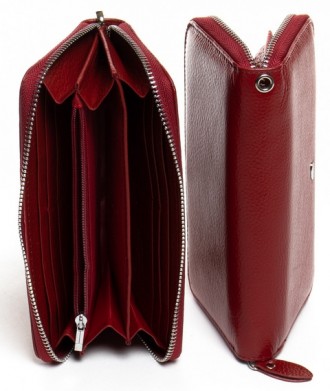 Кошелек кожа DR. BOND W38 Red
Женский кожаный кошелек клатч на молнии Dr.Bond. З. . фото 3