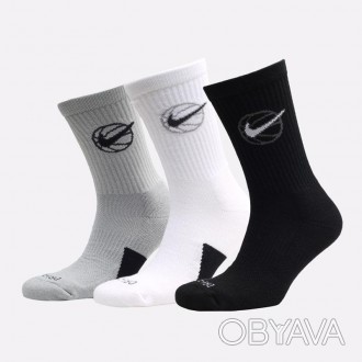 Шкарпетки Nike CREW EVERYDAY BBALL функціональні баскетбольні шкарпетки для ігор. . фото 1