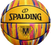 Барвистий баскетбольний м'яч Spalding Marble Series має міцну конструкцію із вис. . фото 3