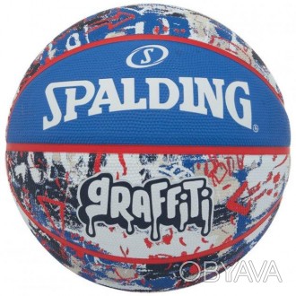 Баскетбольний м'яч Spalding Graffiti виконаний у сучасному дизайні із високоякіс. . фото 1