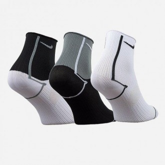 Шкарпетки Nike EVERYDAY PLUS LTWT ANKLE з вологовідвідної та дихаючої сітчастої . . фото 3