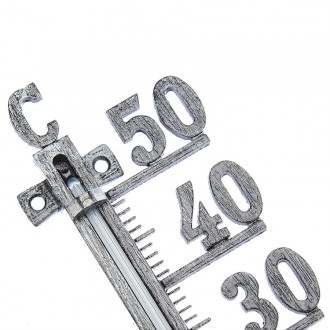 Уличный термометр металлический TFA 12.5002.50 размер 410х100 мм (имитация соста. . фото 4
