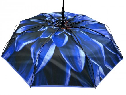 Женский полуавтоматический зонтик с цветочным принтом внутри от производителя Su. . фото 8