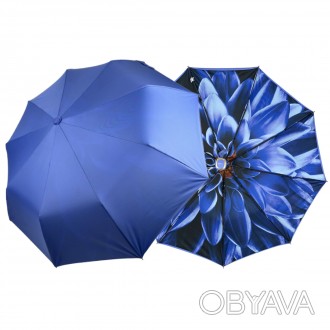 Женский полуавтоматический зонтик с цветочным принтом внутри от производителя Su. . фото 1