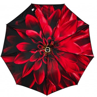 Женский полуавтоматический зонтик с цветочным принтом внутри от производителя Su. . фото 6