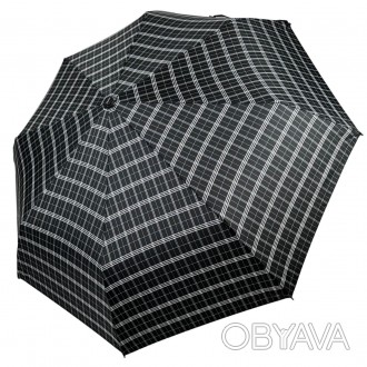 Зонт полуавтомат в клетку на 8 спиц от фирмы Susino, надежный и практичный защит. . фото 1