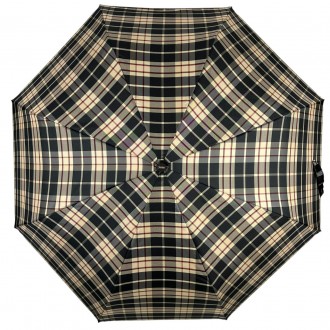 Зонт полуавтомат в клетку на 8 спиц от фирмы Susino, надежный и практичный защит. . фото 4