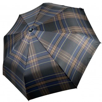 Зонт полуавтомат в клетку на 8 спиц от фирмы Susino, надежный и практичный защит. . фото 2