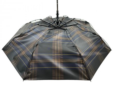 Зонт полуавтомат в клетку на 8 спиц от фирмы Susino, надежный и практичный защит. . фото 6