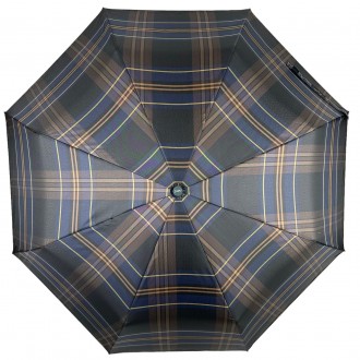 Зонт полуавтомат в клетку на 8 спиц от фирмы Susino, надежный и практичный защит. . фото 5